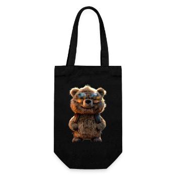 Brown Bear, Grizzly Bear, Bear Brothers, Dad, Wild Bears - Gift Bag for Bottles - black - Front