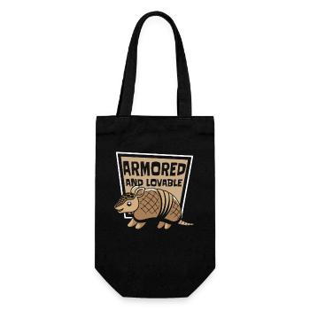 Armored And Lovable Pink Fairy Cingulata Lover - Gift Bag for Bottles - black - Front