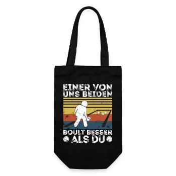 L’un de nous deux boult - bouler petanque - Sac à bouteille - noir - Devant