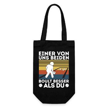 L’un de nous deux boult - bouler petanque - Sac à bouteille - noir - Devant