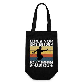 L’un de nous deux boult - bouler petanque - Sac à bouteille - noir - Devant