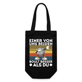 L’un de nous deux boult - bouler petanque - Sac à bouteille - noir - Devant