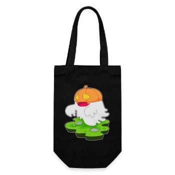 Citrouille fantôme d’Halloween - Sac à bouteille - noir - Devant