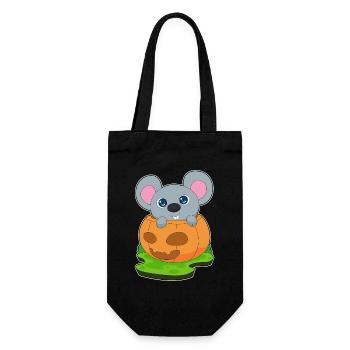 Mouse Halloween Pumpkin - Gift Bag for Bottles - black - Front