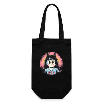 Anime Cartoon The Average Funny Girl - Gift Bag for Bottles - black - Front