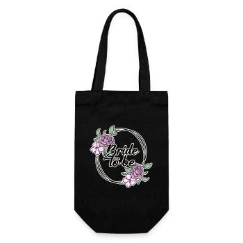Bridal Wedding Dress - Gift Bag for Bottles - black - Front