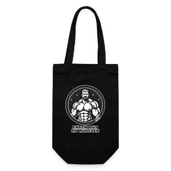 Bodybuilding Gym: Muscle Check - Gift Bag for Bottles - black - Front