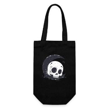 Sleeping skull skull on the moon - Gift Bag for Bottles - black - Front