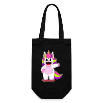 Unicorn Skater Skateboard Sport - Gift Bag for Bottles - black - Front