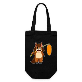Pferd Angler Angelrute Angeln - Geschenkbeutel für Flaschen - Schwarz - Vorne