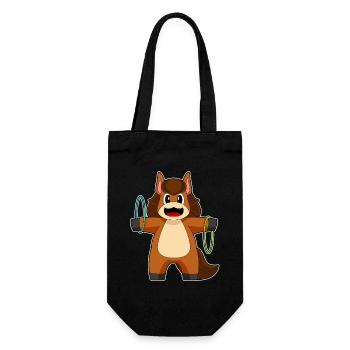 Pferd Fitnessreifen Workout Gymnastik - Geschenkbeutel für Flaschen - Schwarz - Vorne