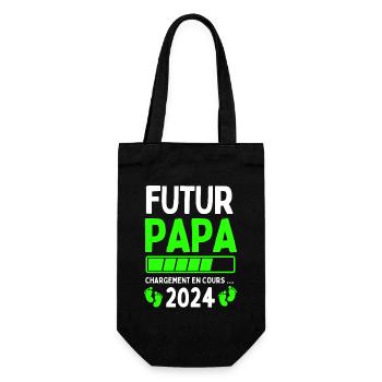 Futur Papa 2024 Papa En Cours - Sac à bouteille - noir - Devant