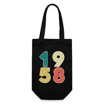 1958 - Born 1958 - Built in 1958 - Gift Bag for Bottles - black - Front