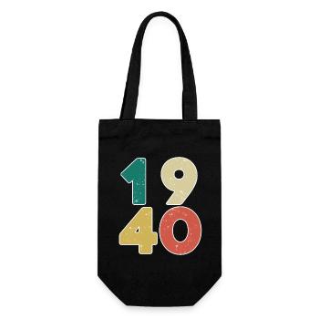 1940 - Born 1940 - Built in 1940 - Gift Bag for Bottles - black - Front