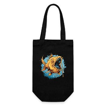 A terrible deep sea fish from the horror sea - Gift Bag for Bottles - black - Front