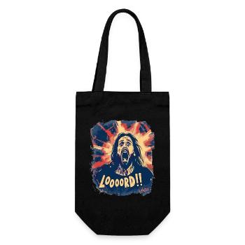 Jesus calls on the Lord, O Lord God! - Gift Bag for Bottles - black - Front
