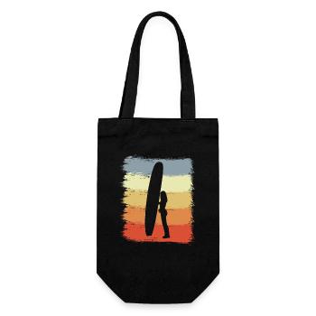Surfer Retro - Gift Bag for Bottles - black - Front