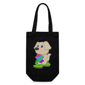 Dog Easter Easter Egg - Gift Bag for Bottles - black - Front