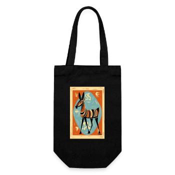 Art ancien : Âne - Sac à bouteille - noir - Devant