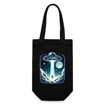 UFO abduction - Gift Bag for Bottles - black - Front