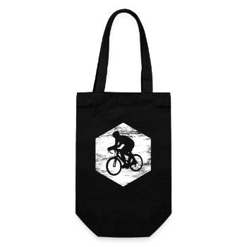 Cyclist Drawing - Gift Bag for Bottles - black - Front