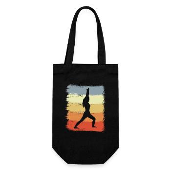Yogini Vintage Look - Geschenkbeutel für Flaschen - Schwarz - Vorne