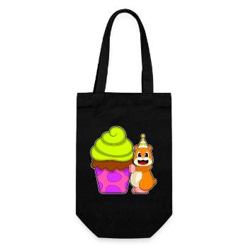 Hamster Birthday Cupcake - Gift Bag for Bottles - black - Front