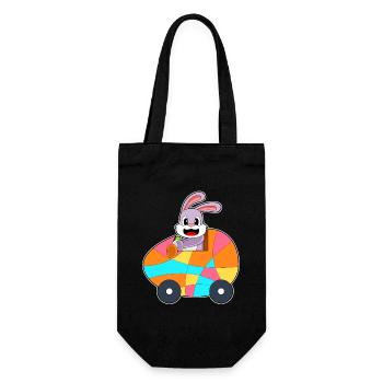 Voiture de Pâques Bunny - Sac à bouteille - noir - Devant