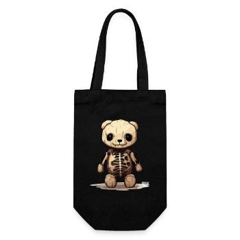 Mignon et drôle, Squelette Ours Jouet - Sac à bouteille - noir - Devant