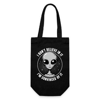 Alien Aliens Existence Faith Convinced - Gift Bag for Bottles - black - Front