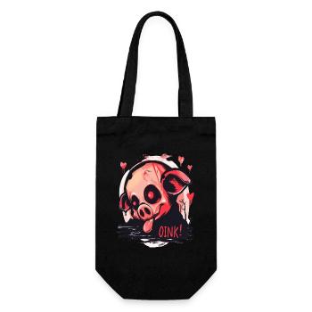 Nosferatu Vampire Zombie Piggy, Oink! - Gift Bag for Bottles - black - Front