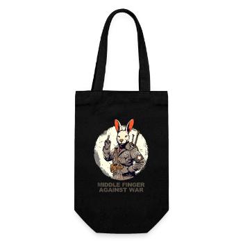 Paramedic Rabbit : La guerre fait un doigt d’honneur à mon majeur - Sac à bouteille - noir - Devant