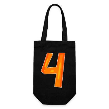 4 orange - Gift Bag for Bottles - black - Front