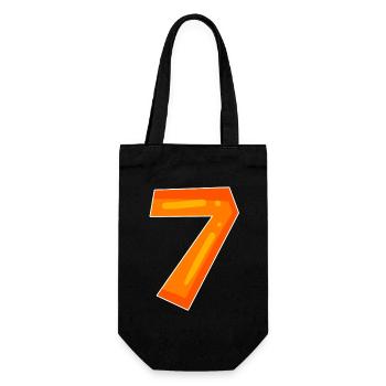 Number Seven - Number 7 Number - Gift Bag for Bottles - black - Front