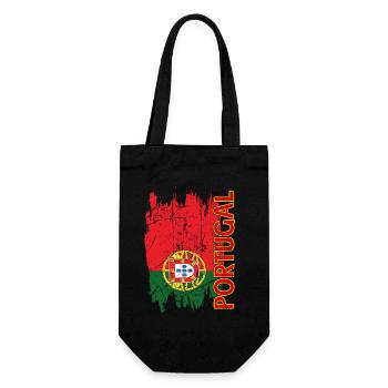 Portugal Flagge - Geschenkbeutel für Flaschen - Schwarz - Vorne