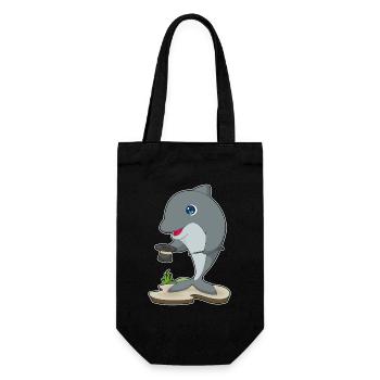 Dolphin Wizard Top Hat - Gift Bag for Bottles - black - Front