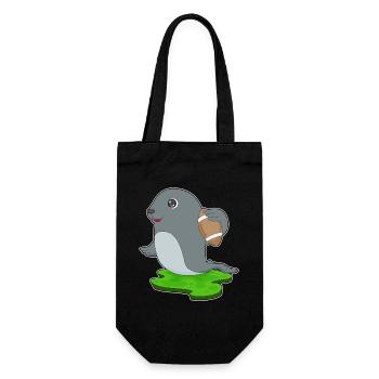 Seal American Football Sports - Gift Bag for Bottles - black - Front