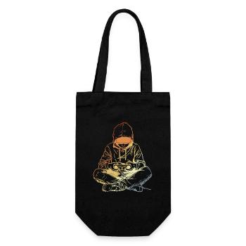 Gamer dessinant un look rétro - Sac à bouteille - noir - Devant