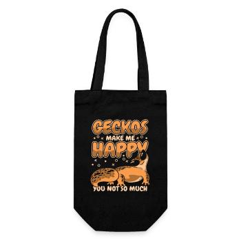 Geckos Me Rendre Heureux Lézard Gekkota À Crête - Sac à bouteille - noir - Devant