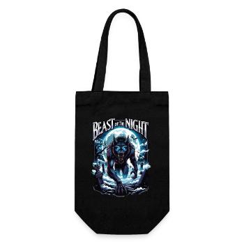 Beast of the Night - Werewolf Design. Spooky, cool - Gift Bag for Bottles - black - Front