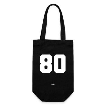 Number 80 - Gift Bag for Bottles - black - Front
