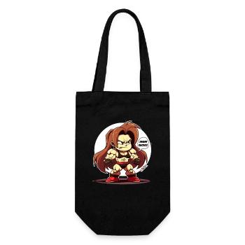 Chibi funny fit girl, anime annoying - Gift Bag for Bottles - black - Front