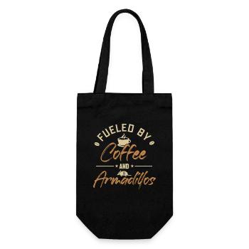 Fueled by Coffee and Armadillos Pink Fairy Lover - Gift Bag for Bottles - black - Front
