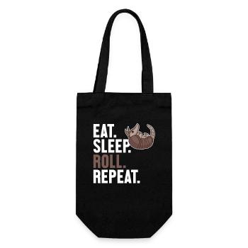 Eat Sleep Roll Repeat Pink Fairy Chlamyphoridae - Geschenkbeutel für Flaschen - Schwarz - Vorne