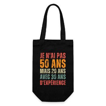 Idée cadeau pour 50 ans anniversaire - Sac à bouteille - noir - Devant