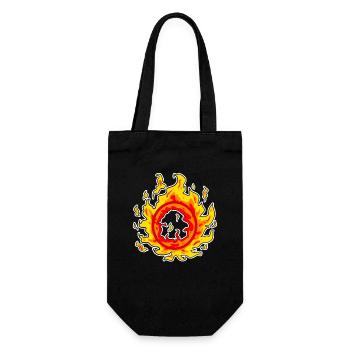 Feuer Kreis - Geschenkbeutel für Flaschen - Schwarz - Vorne