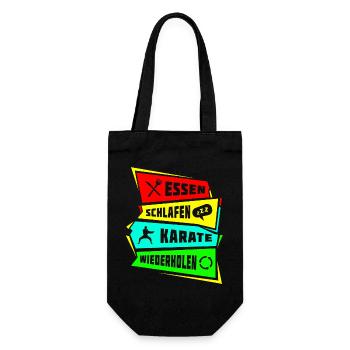 Eat Sleep Repeat Karate - Gift Bag for Bottles - black - Front