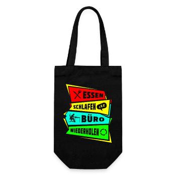 Manger dormir Répétition du bureau - Sac à bouteille - noir - Devant
