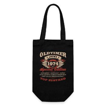 Vintage June 1974 Vintage 1974 Birthday 1974 - Gift Bag for Bottles - black - Front