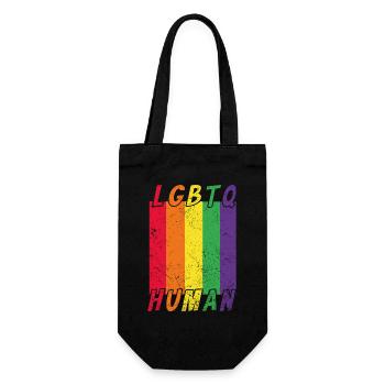 LGBTQ Human - Geschenkbeutel für Flaschen - Schwarz - Vorne